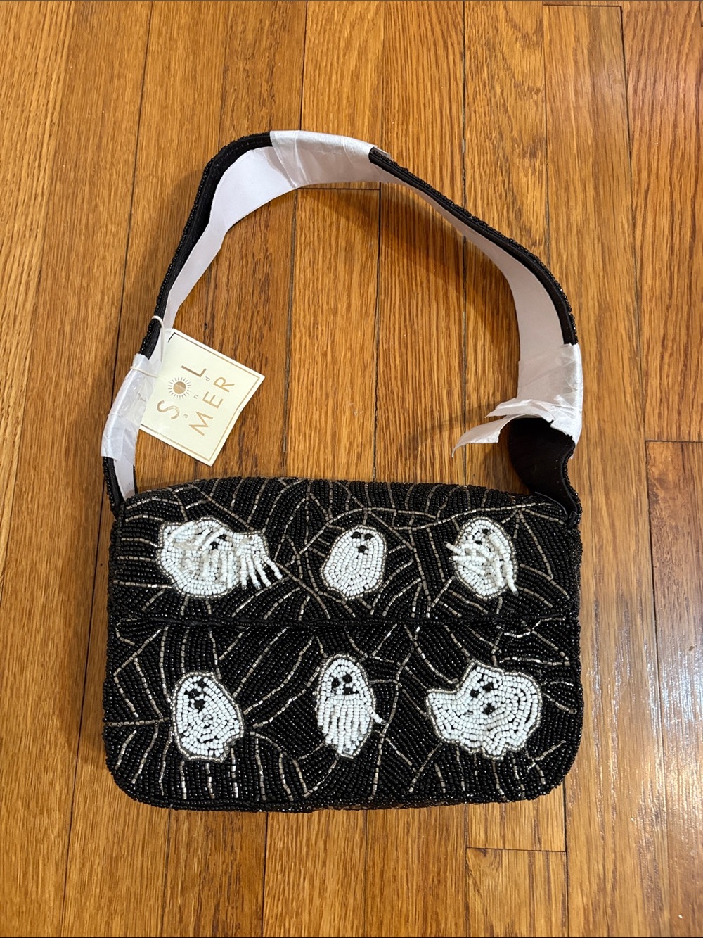 Ghost beaded purse by Sol and Mer- new with tag